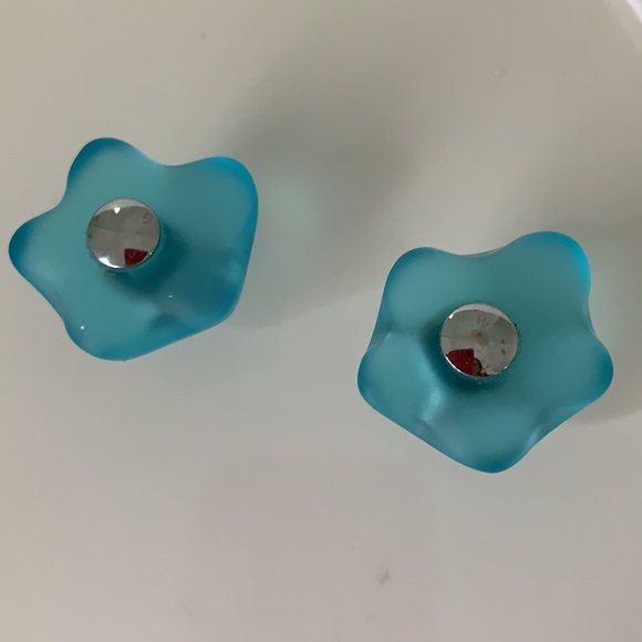 Blue glass drawer pulls - Picture 6 of 6